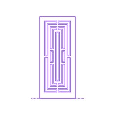 Buildings Exterior Doors Solid Entry Door Ornate 11 Panels Borders Outline Drawing Svg Vector, Free Vectors File
